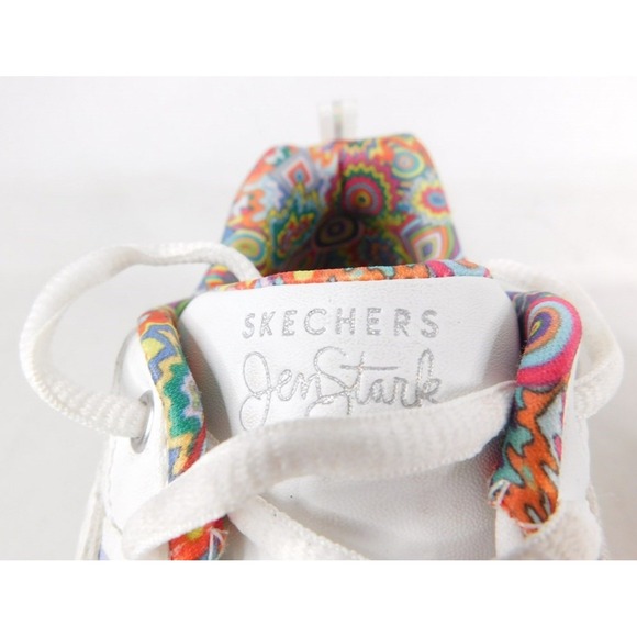 SKECHERS x Jen Stark White Rainbow Platform Sneakers Women's Size 10 - Picture 5 of 9